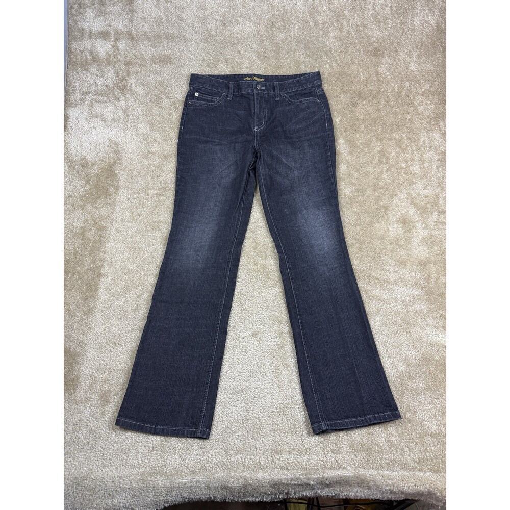 Ann Taylor Modern Fit Lindsay Waist Boot Cut Size 8 Dark Wash Denim Jeans B058